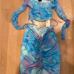 MAJORELLE Blue and Pink Tie-Dye Set